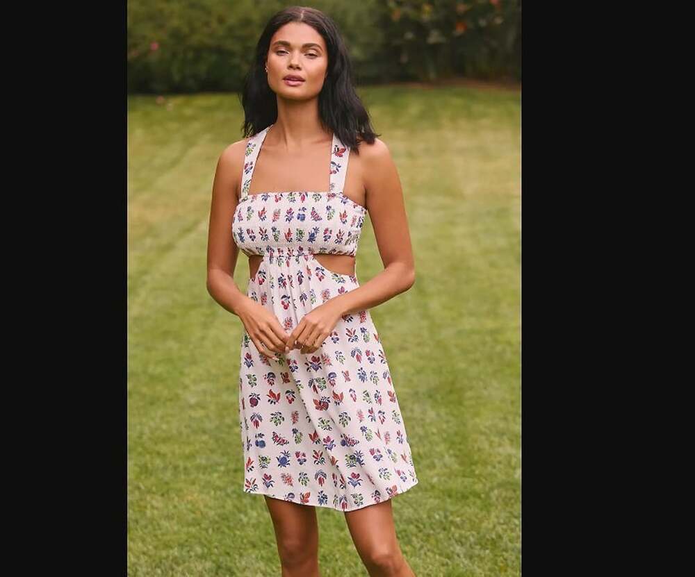 Anthropologie The Piper Bandeau Cutout Mini Dress